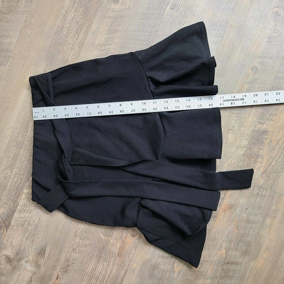NWT Nastygal Collection Black Tulip Hem Tie Waist Skirt Size 2 - Picture 8 of 9